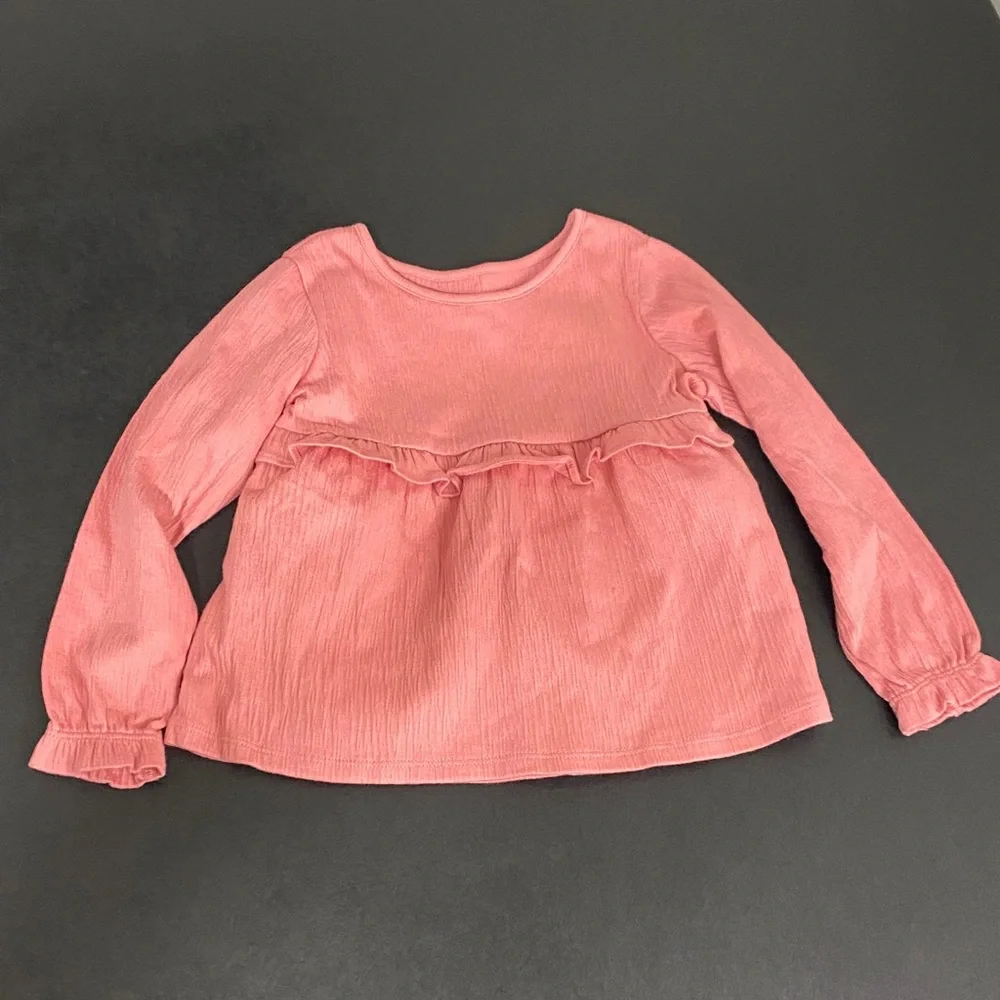 The Children’s Place Toddler Girl’s Long Sleeve Ruffled Top Tee T-shirt